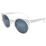 SUZIE Round Lens Polka Dot Cat's Eye Sunglasses - Minimum Mouse
