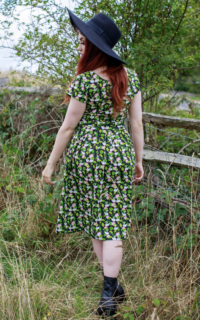 Swan Lake Print Dress by Run and Fly - Minimum Mouse