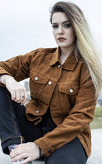 Tan Brown Cord Jacket by Run and Fly - Minimum Mouse