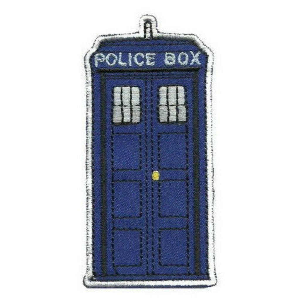 TARDIS Police Box Iron On Patch - Minimum Mouse