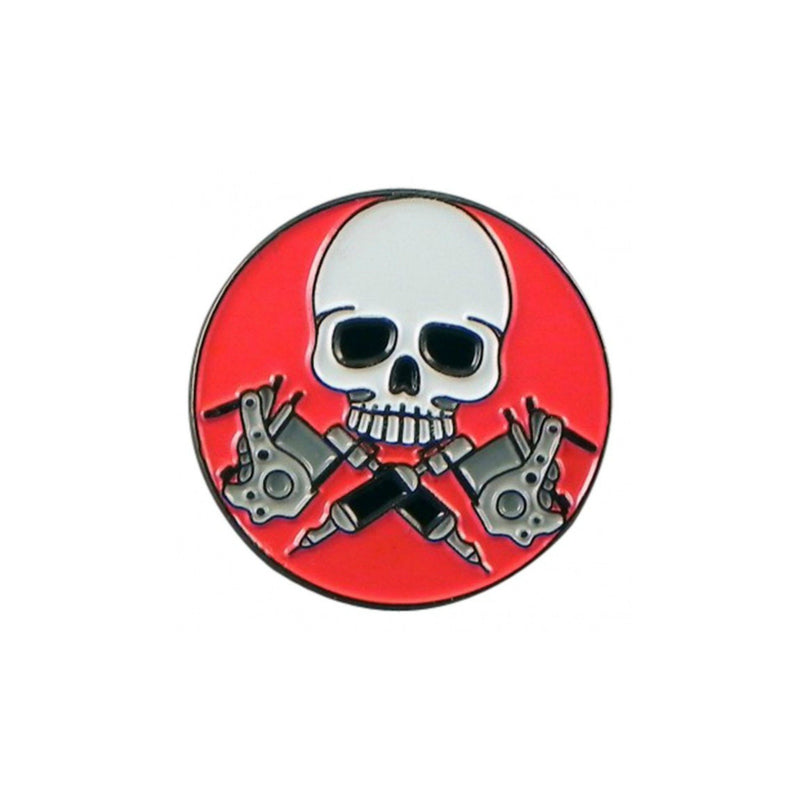 Tattooist Skull Lapel Pin Badge - Minimum Mouse