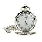 Tempus Est Pecunia Time Is Money Engraved Quartz Pocket Watch - Minimum Mouse