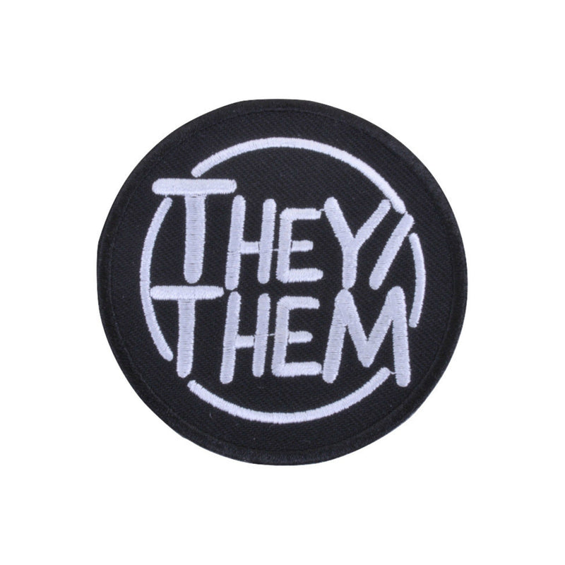 They/Them Iron On Patch - Minimum Mouse