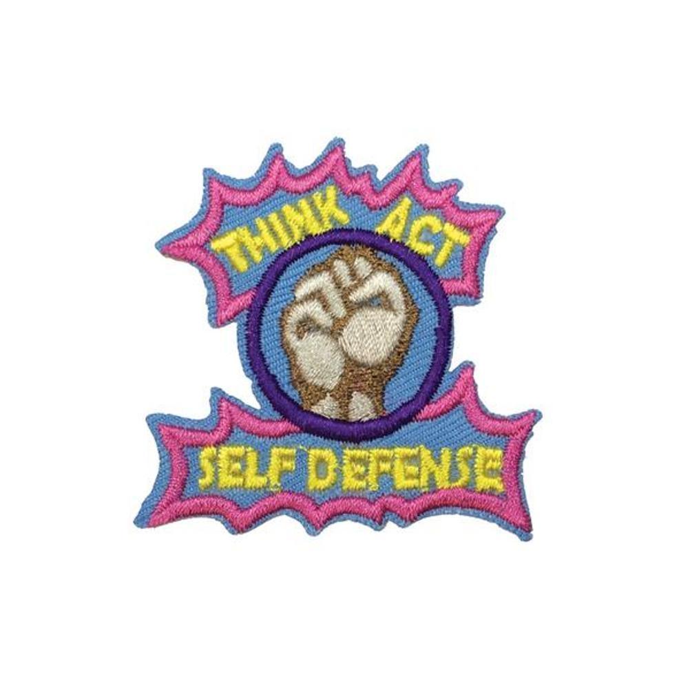 Think Act Self Defense Iron On Patch - Minimum Mouse