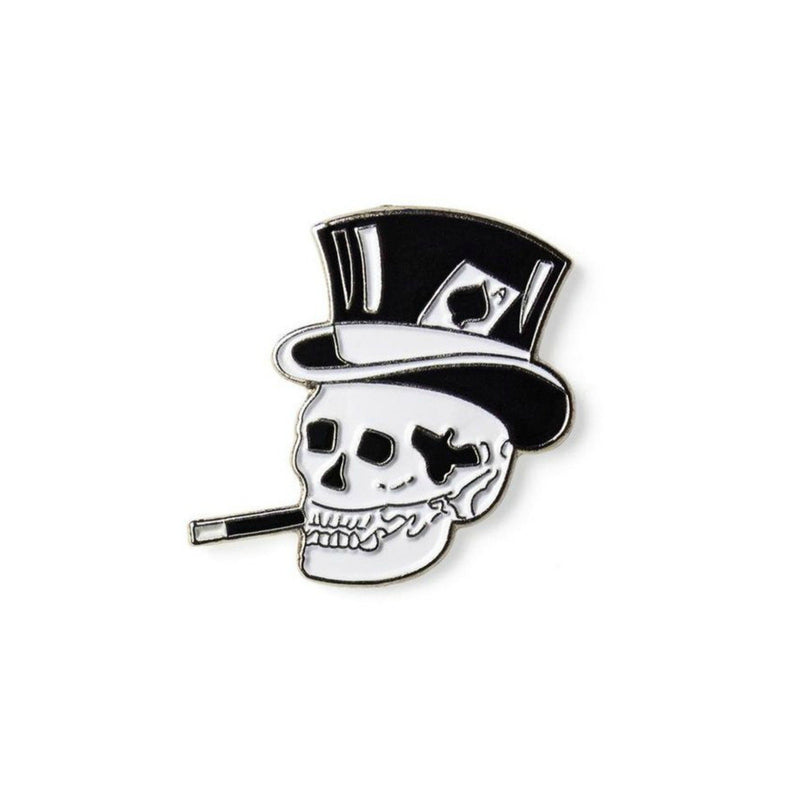Top Hat Skull Enamel Lapel Pin Badge - Minimum Mouse