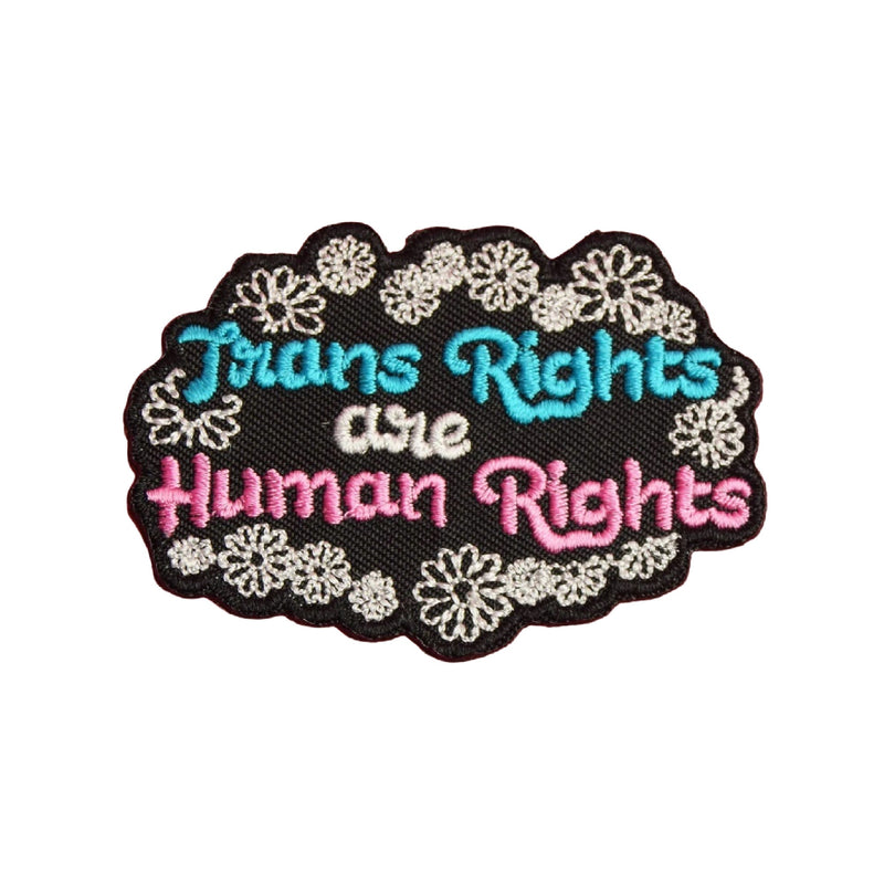 Trans Rights Are Human Rights Iron On Patch - Minimum Mouse