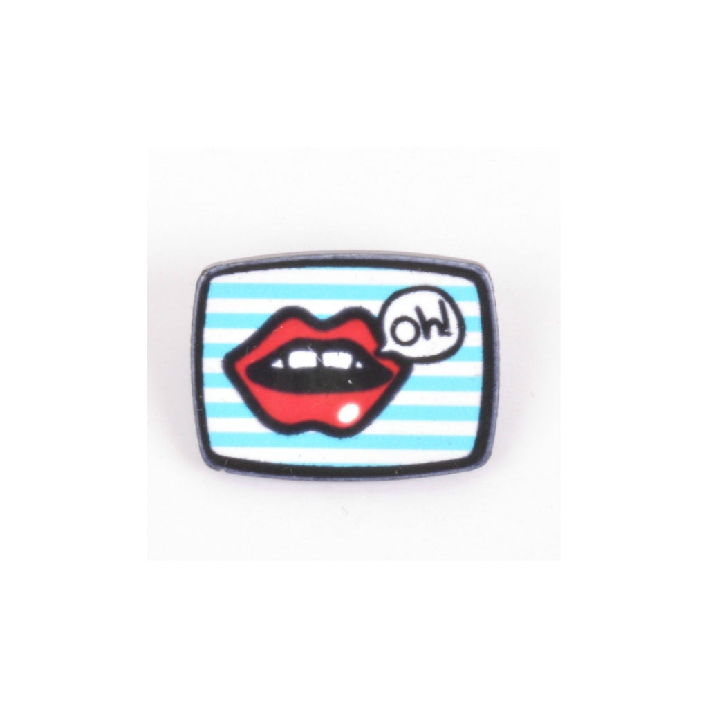 TV Screen Lips Lapel Pin Badge - Minimum Mouse