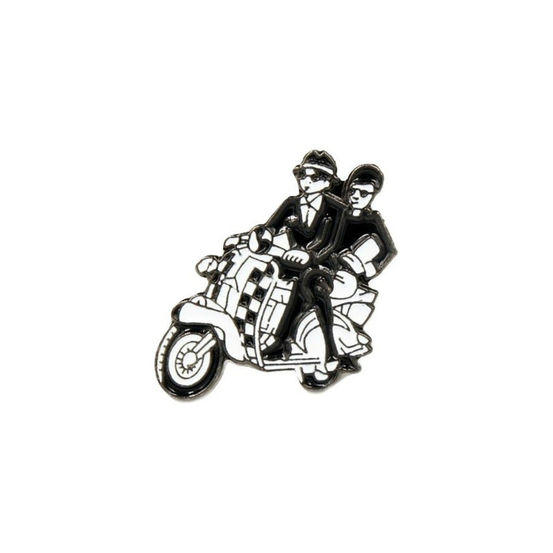 Two Tone Scooter Couple Lapel Pin Badge - Minimum Mouse