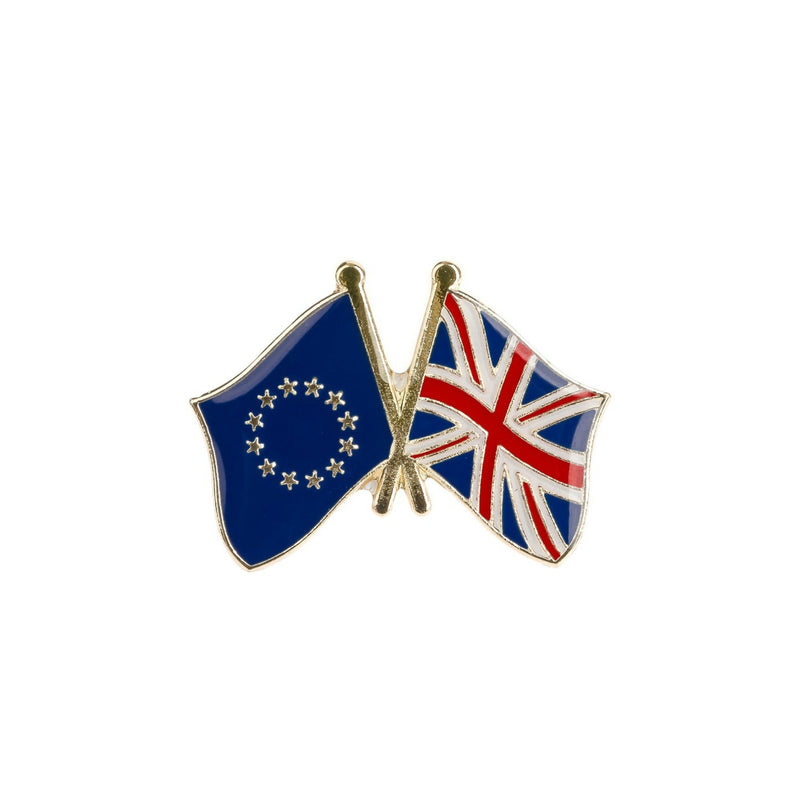 UK & EU Flag Lapel Pin Badge - Minimum Mouse
