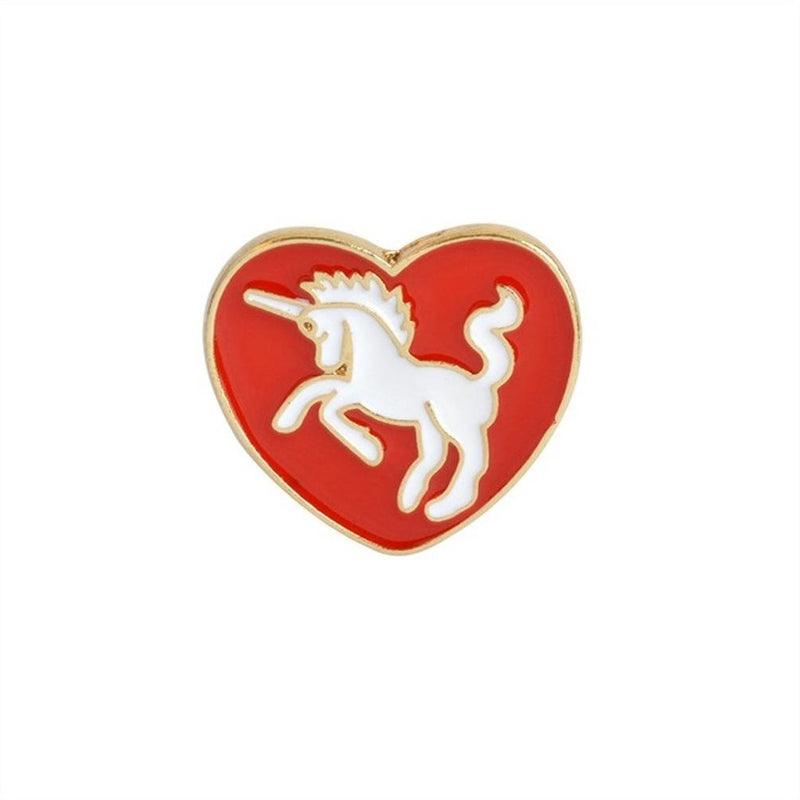 Unicorn Heart Enamel Lapel Pin Badge - Minimum Mouse