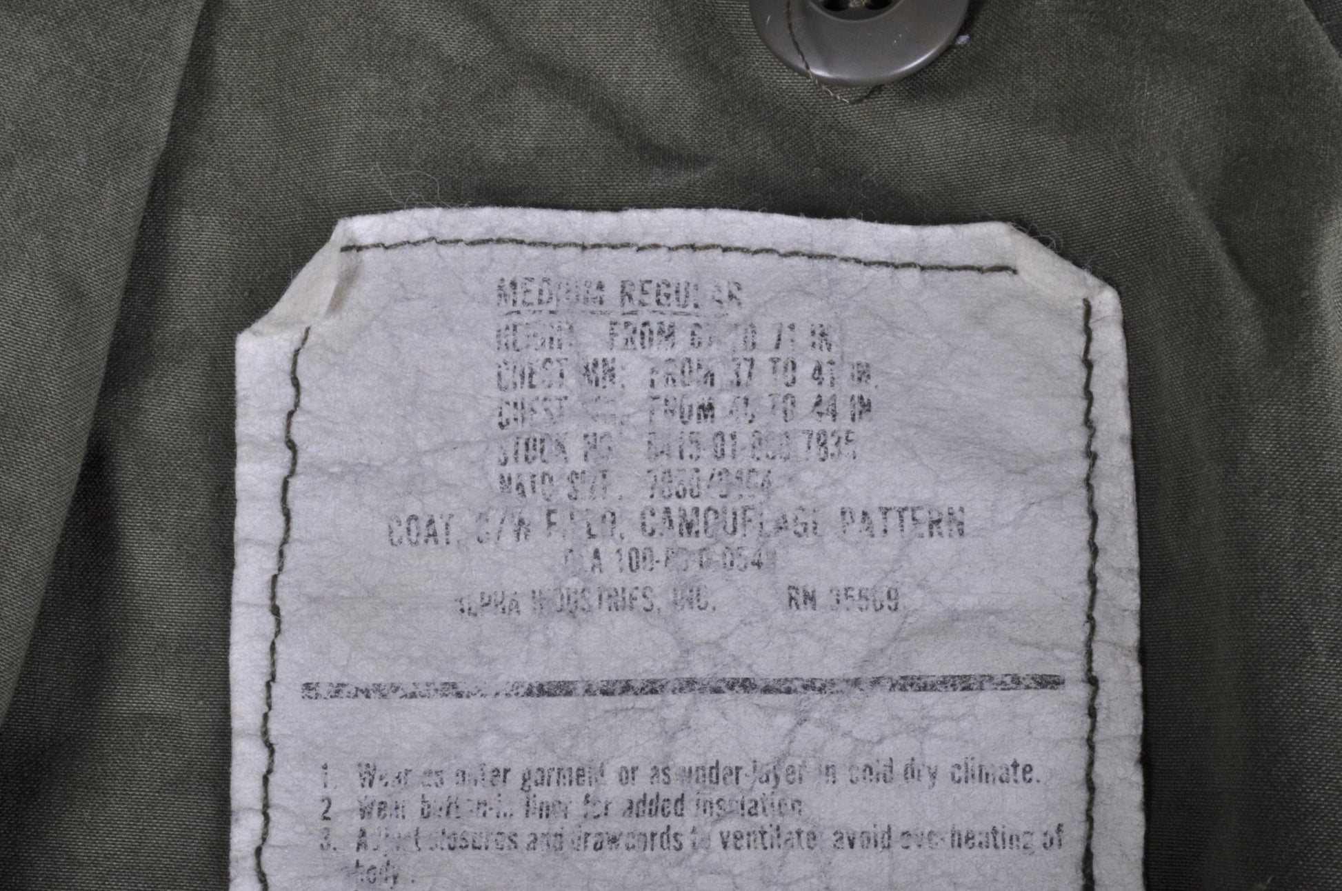 US Army M65 Military Surplus Camo Jacket M - Minimum Mouse