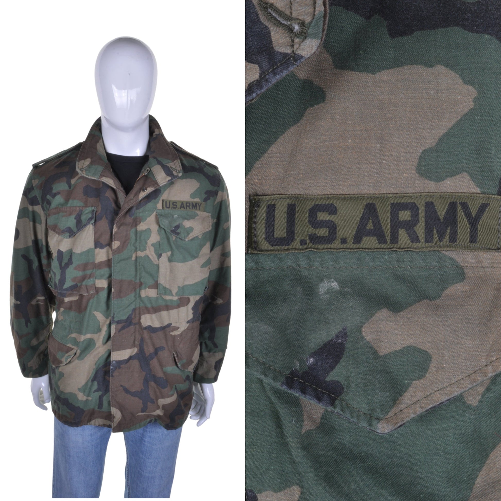 US Army M65 Military Surplus Camo Jacket M - Minimum Mouse
