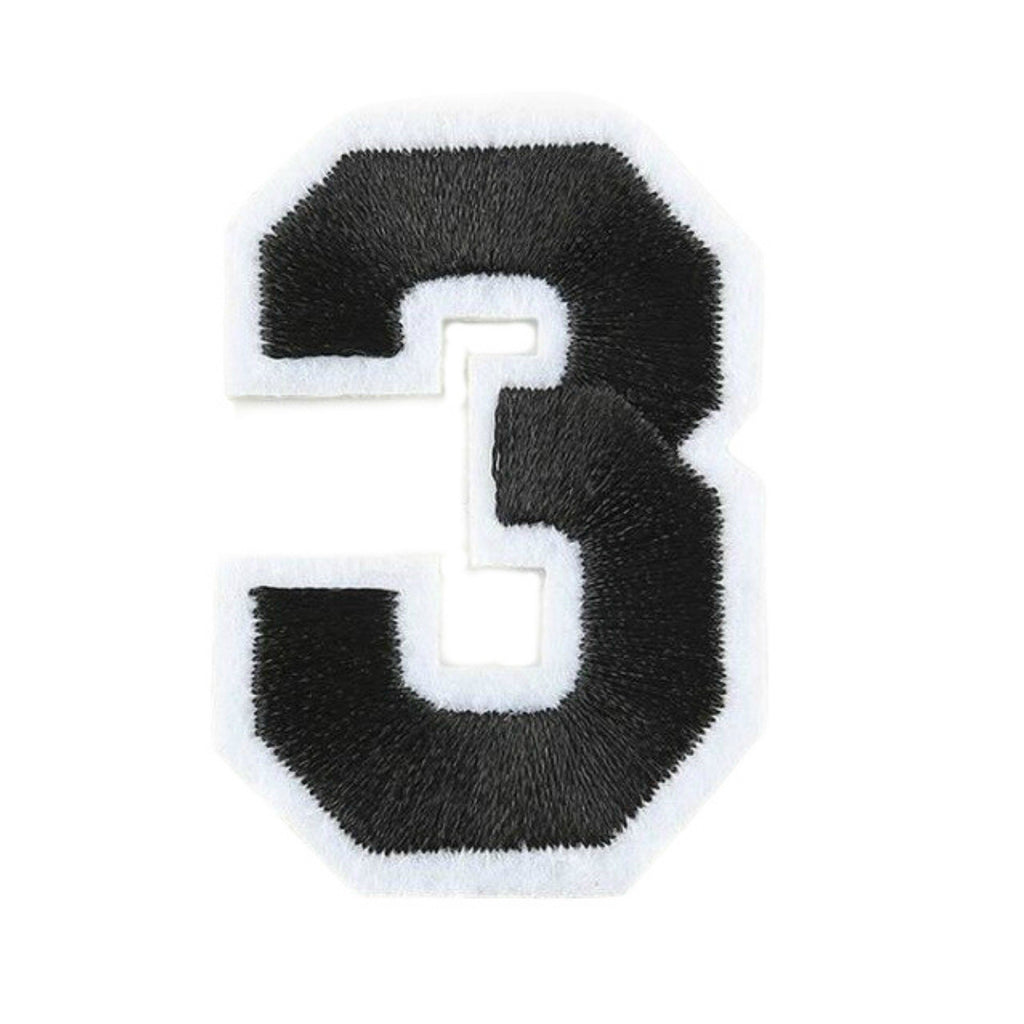 Varsity Number Iron On Patch - Minimum Mouse