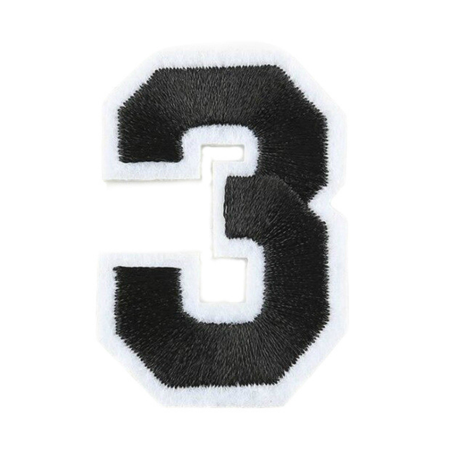 Varsity Number Iron On Patch - Minimum Mouse