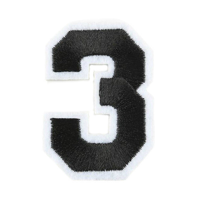 Varsity Number Iron On Patch - Minimum Mouse
