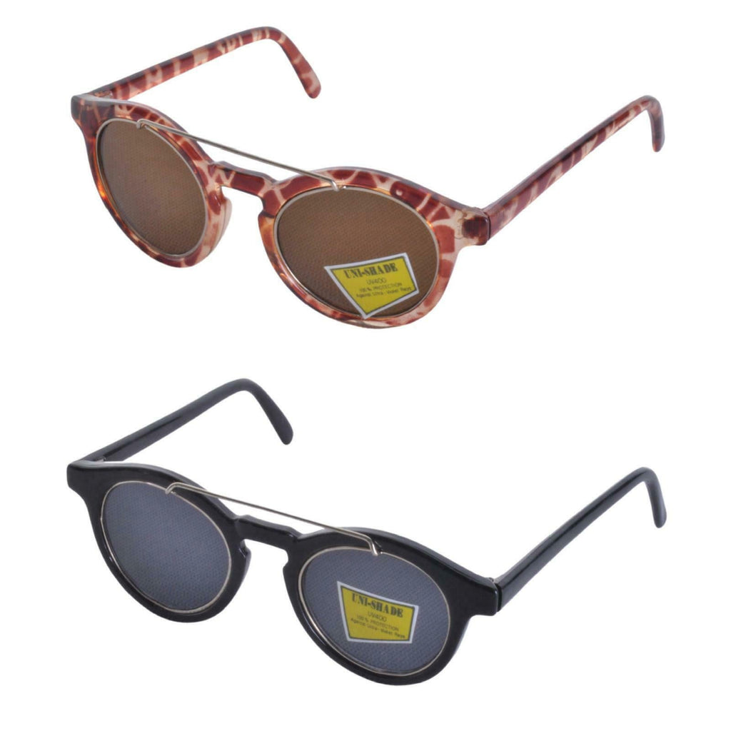 VINTAGE 1980s Deadstock Brow Bar Round Sunglasses - Minimum Mouse