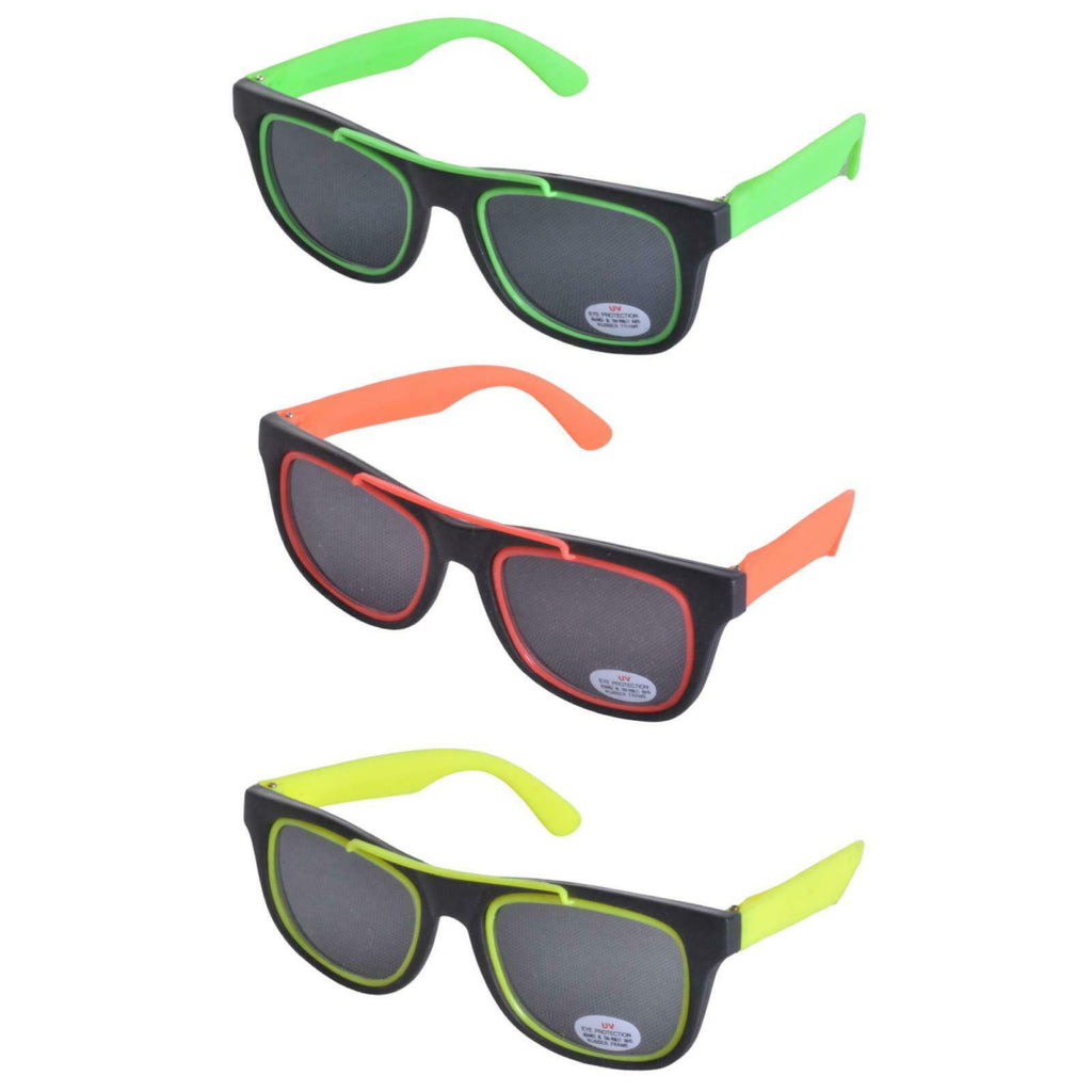 Vintage 1980s Deadstock Neon Rubber Wayfarer Sunglasses - Minimum Mouse