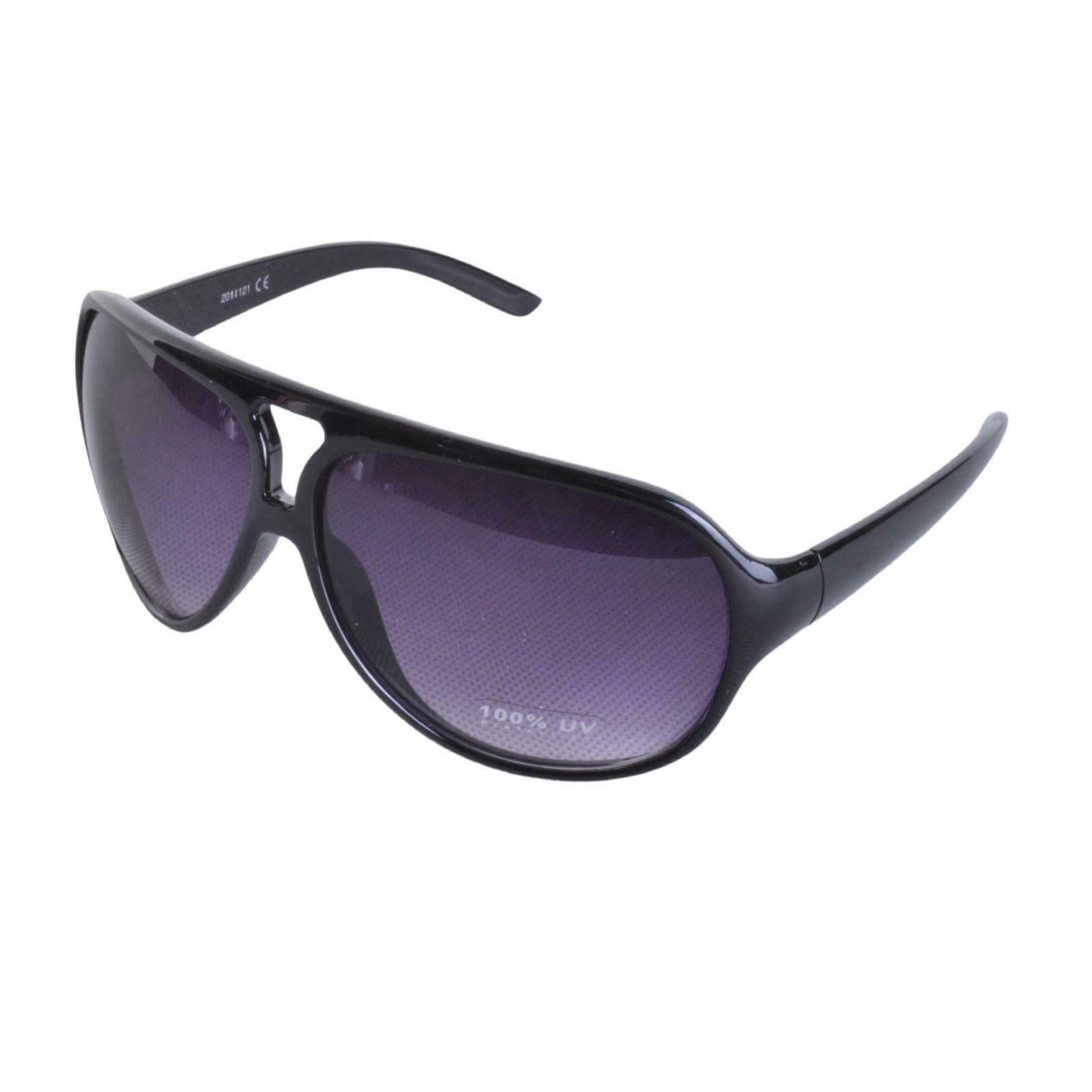 Vintage 1980s Deadstock Oversized Black Aviator Sunglasses - Minimum Mouse