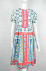 Vintage 50's Patterned Cotton Day Dress 8-10 - Minimum Mouse