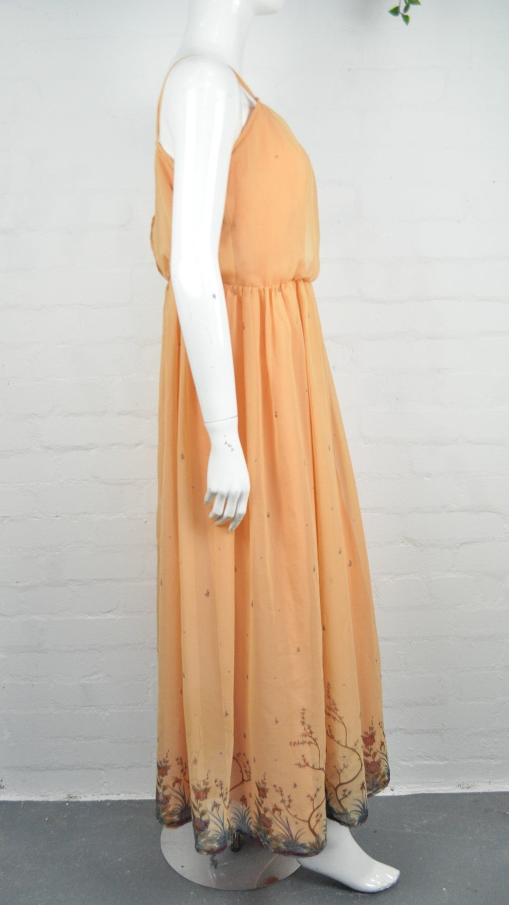 Vintage 70's Peach Maxi Dress and Jacket 10-12 - Minimum Mouse