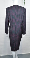 Vintage 80's Black and Purple Polka Dot Dress 12 - Minimum Mouse