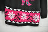 Vintage 80's Black Pink Patterned Jumper - Minimum Mouse
