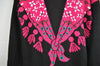 Vintage 80's Black Pink Patterned Jumper - Minimum Mouse
