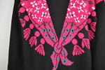 Vintage 80's Black Pink Patterned Jumper - Minimum Mouse