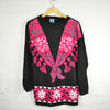 Vintage 80's Black Pink Patterned Jumper - Minimum Mouse