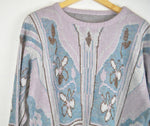 Vintage 80's Lilac Patterned Jumper - Minimum Mouse