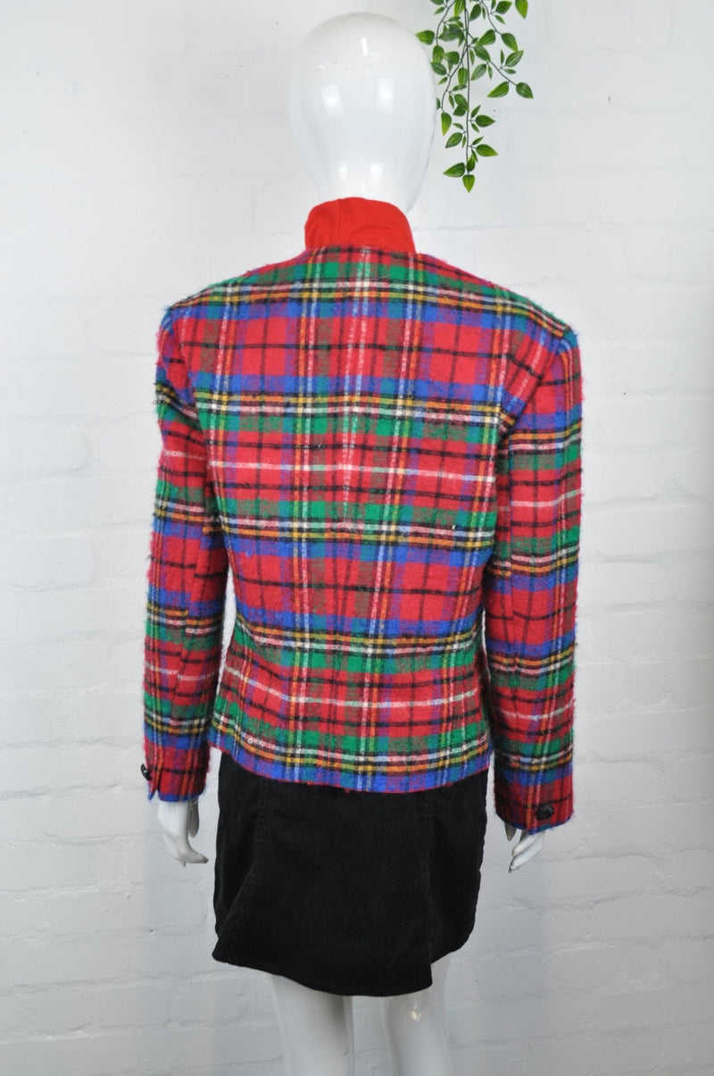 Vintage 80's Pendleton Red Tartan Jacket 12/14 - Minimum Mouse