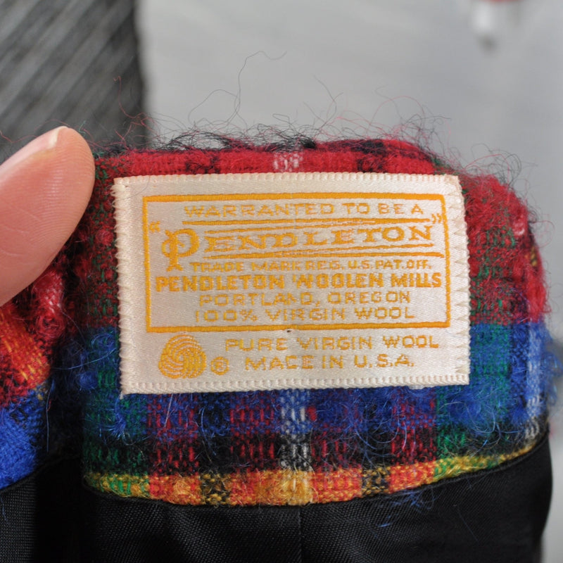 Vintage 80's Pendleton Red Tartan Jacket 12/14 - Minimum Mouse