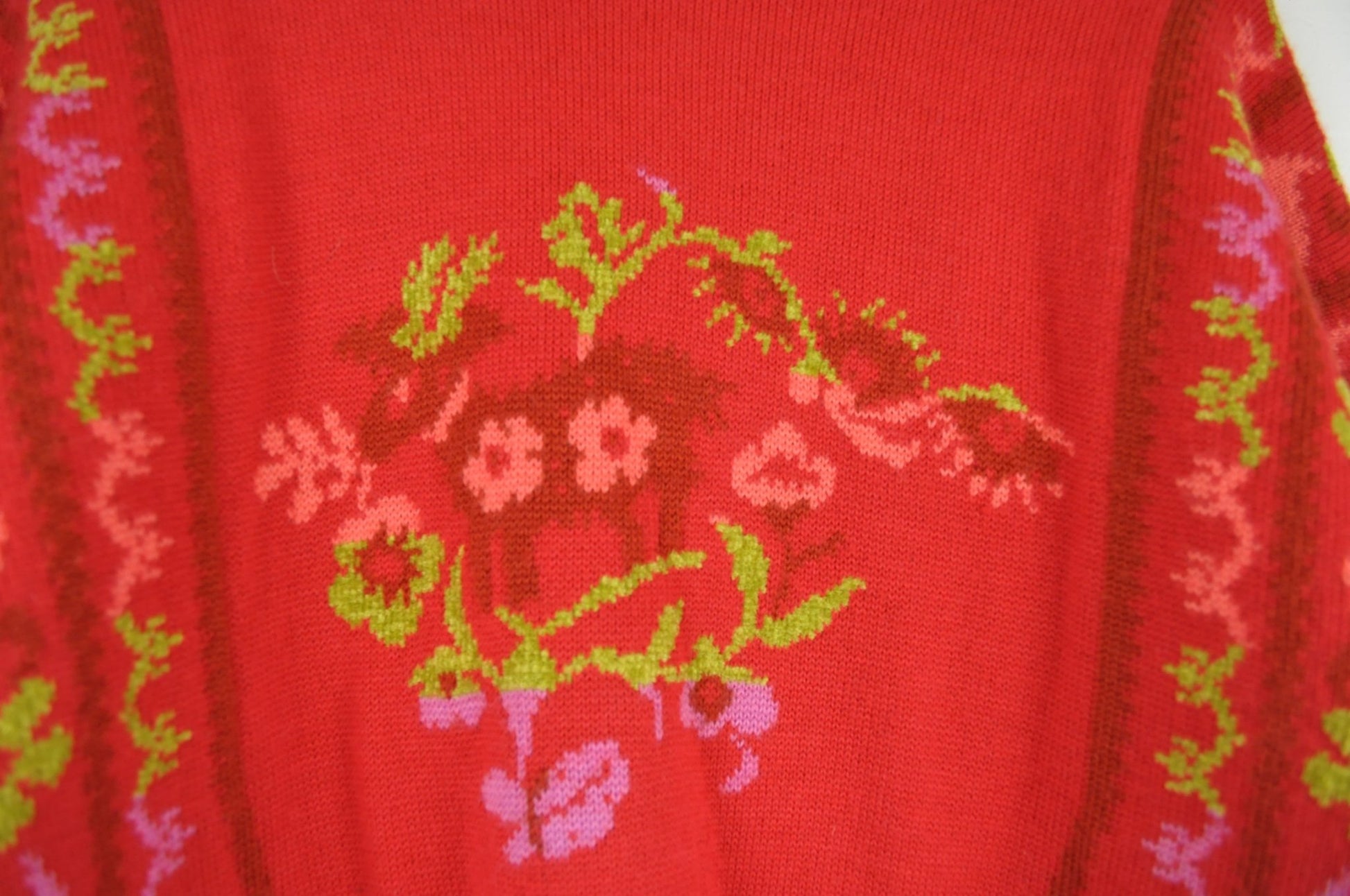 Vintage 80's Red Reindeer Jumper - Minimum Mouse