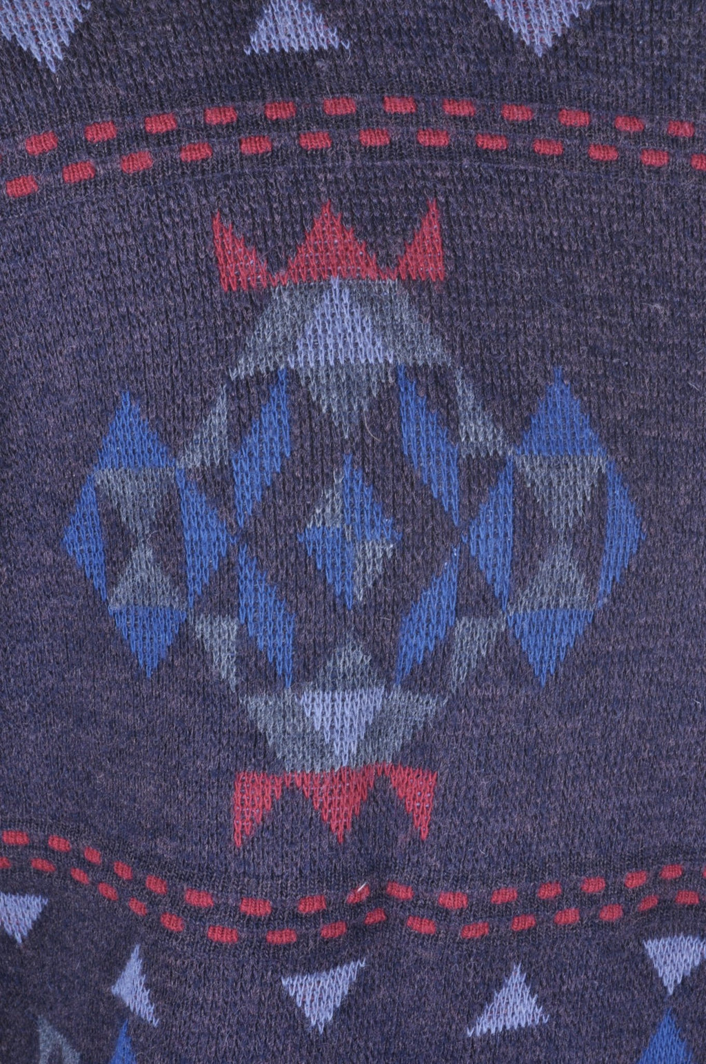 Vintage 90s Aztec Print Wool Jumper L - Minimum Mouse