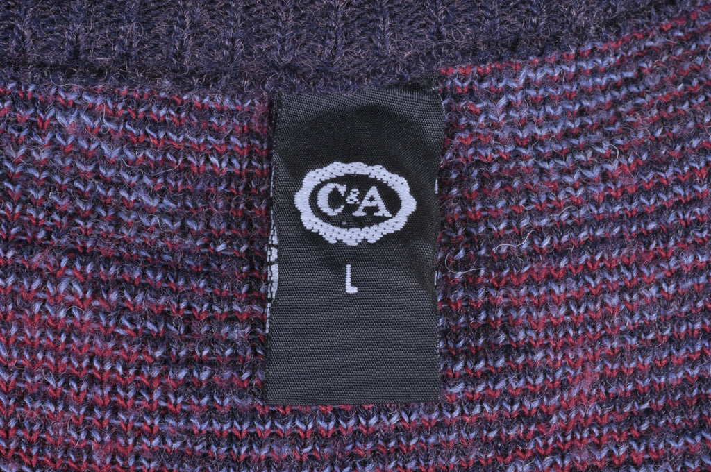 Vintage 90s Aztec Print Wool Jumper L - Minimum Mouse