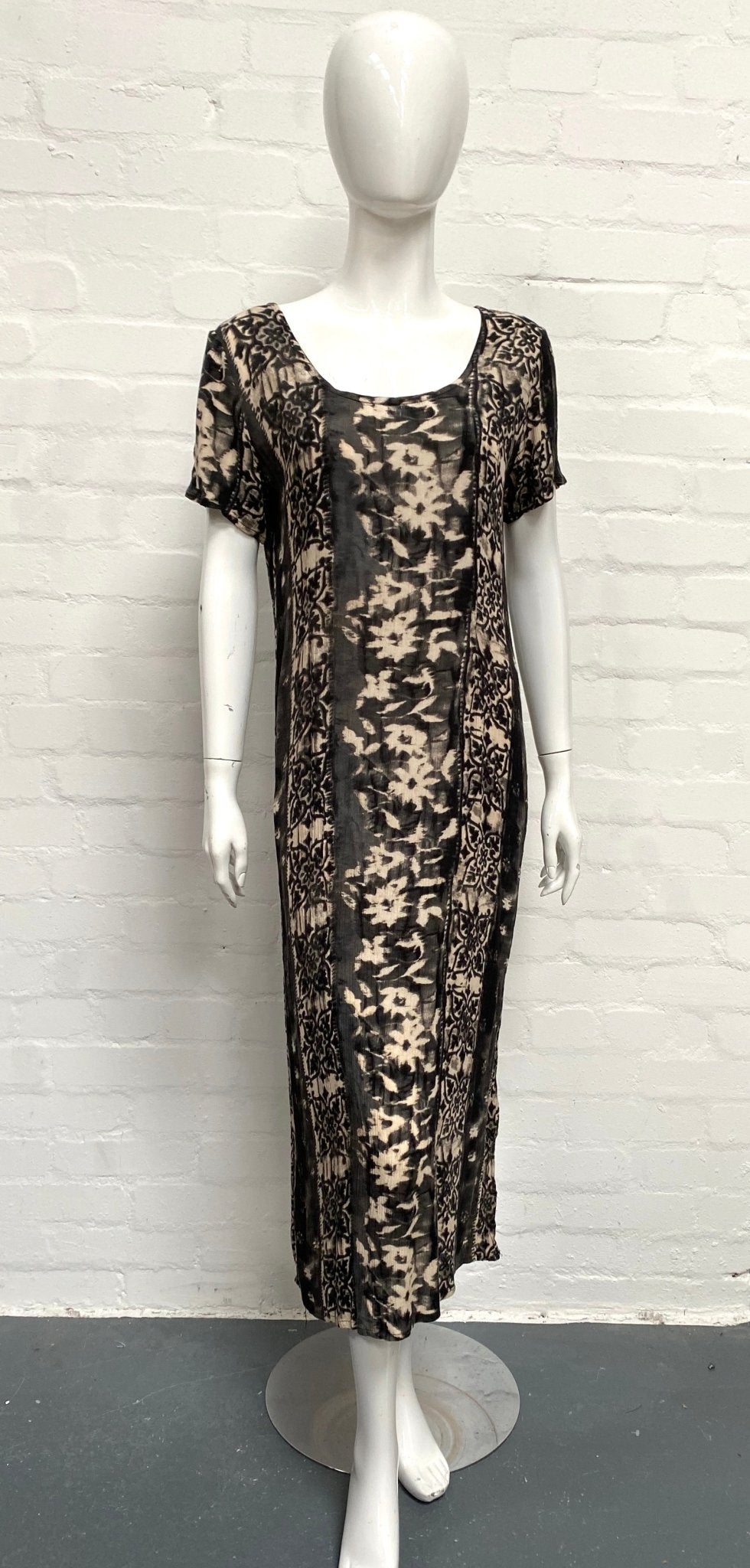 Vintage 90's Grey Tie Dye Midi Dress 10-12 - Minimum Mouse