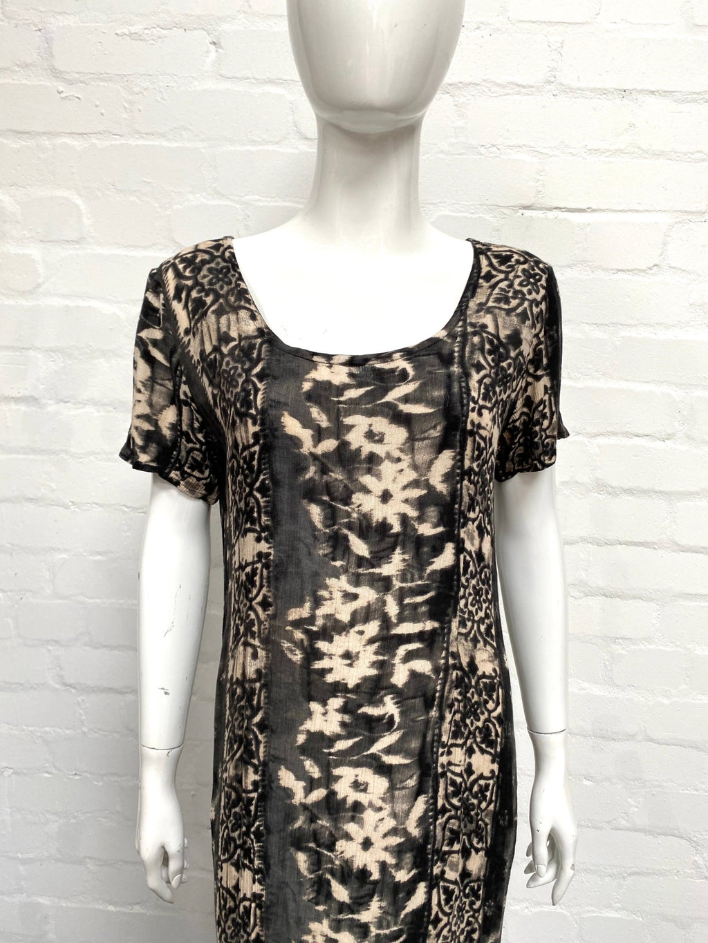 Vintage 90's Grey Tie Dye Midi Dress 10-12 - Minimum Mouse