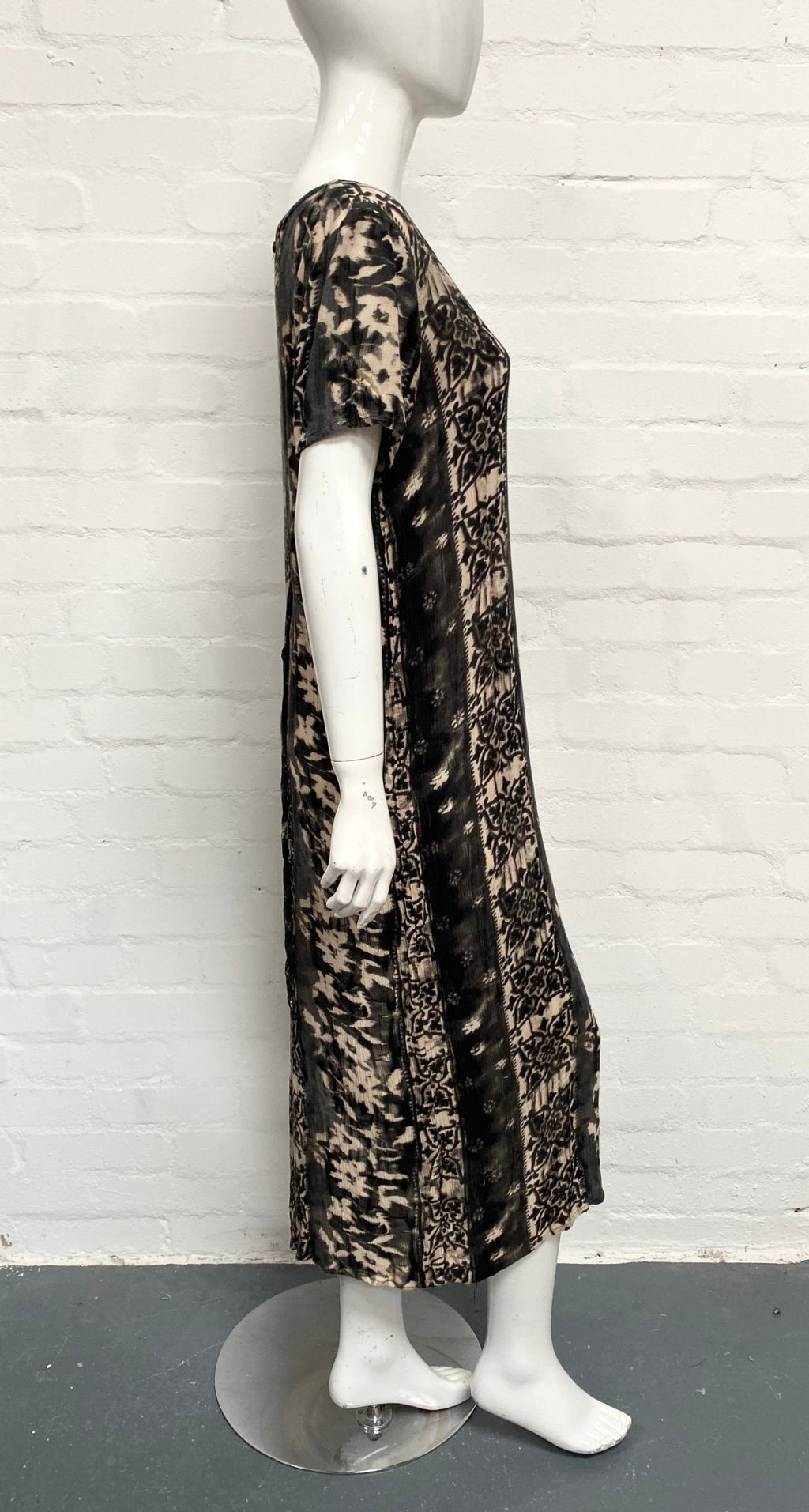 Vintage 90's Grey Tie Dye Midi Dress 10-12 - Minimum Mouse