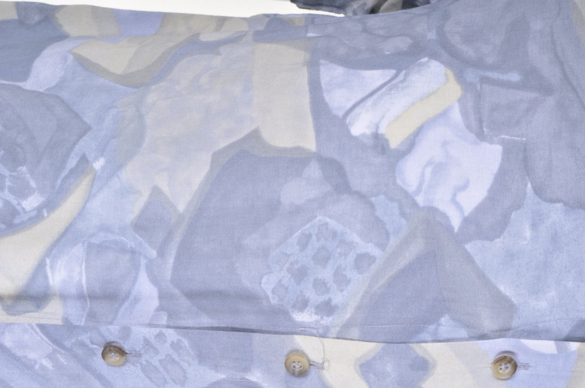 Vintage 90s Jazzy Print Silky Shirt S - Minimum Mouse