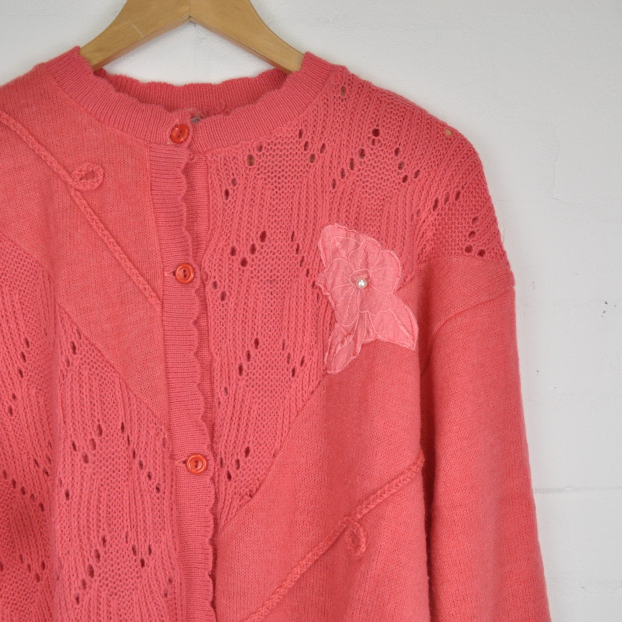 Coral coloured cardigan shop