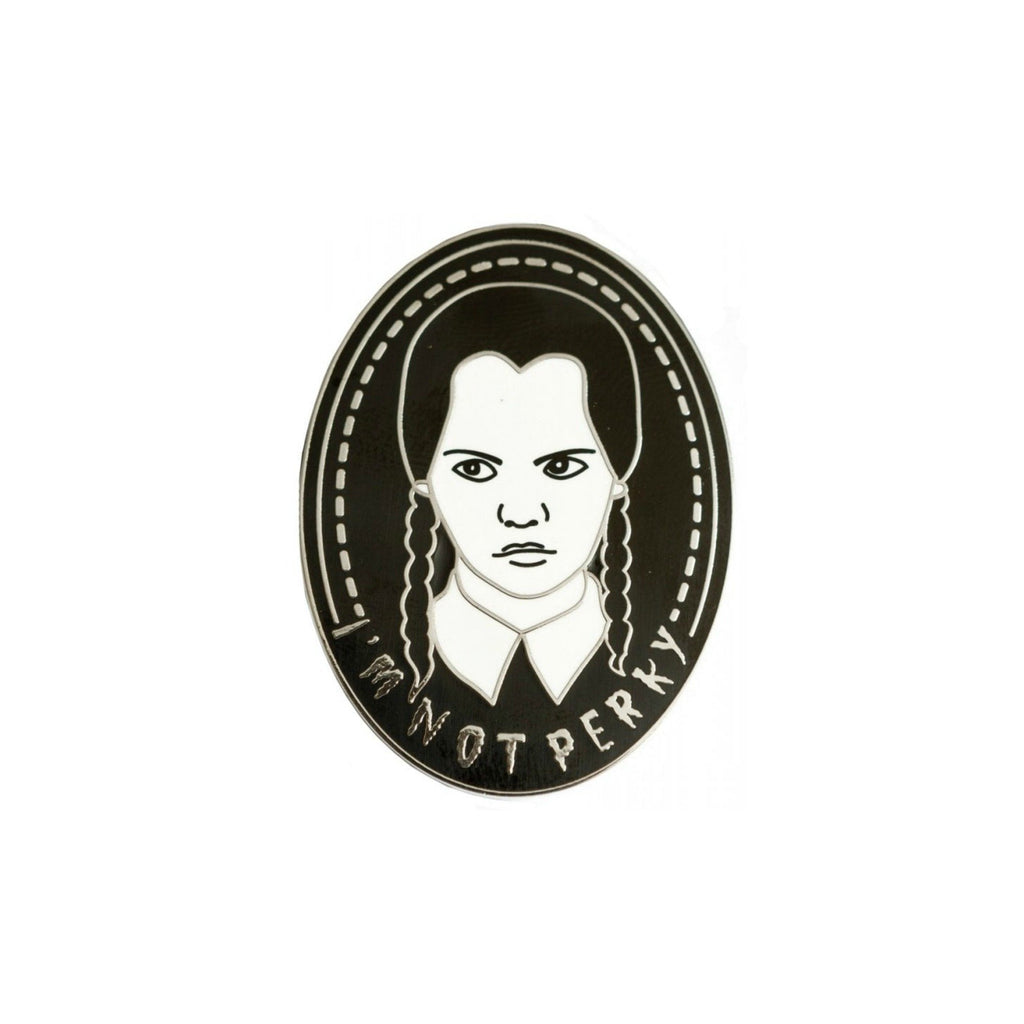 Wednesday Addams Not Perky Lapel Pin Badge - Minimum Mouse