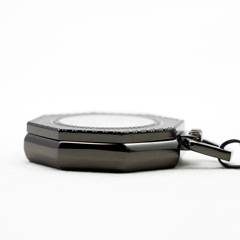 White Octagonal Mechanical Hand Wind Pocket Watch - Minimum Mouse