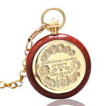 Wooden Case Mechanical Hand Wind Pocket Watch - Minimum Mouse