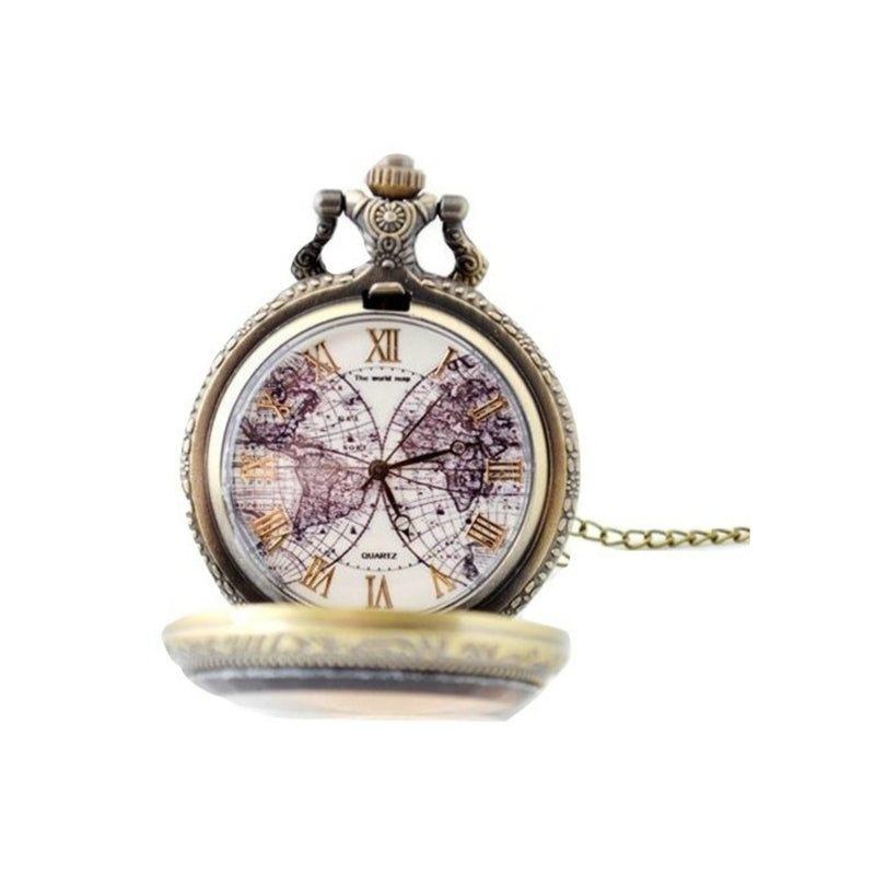 World Map Quartz Pocket Watch - Minimum Mouse