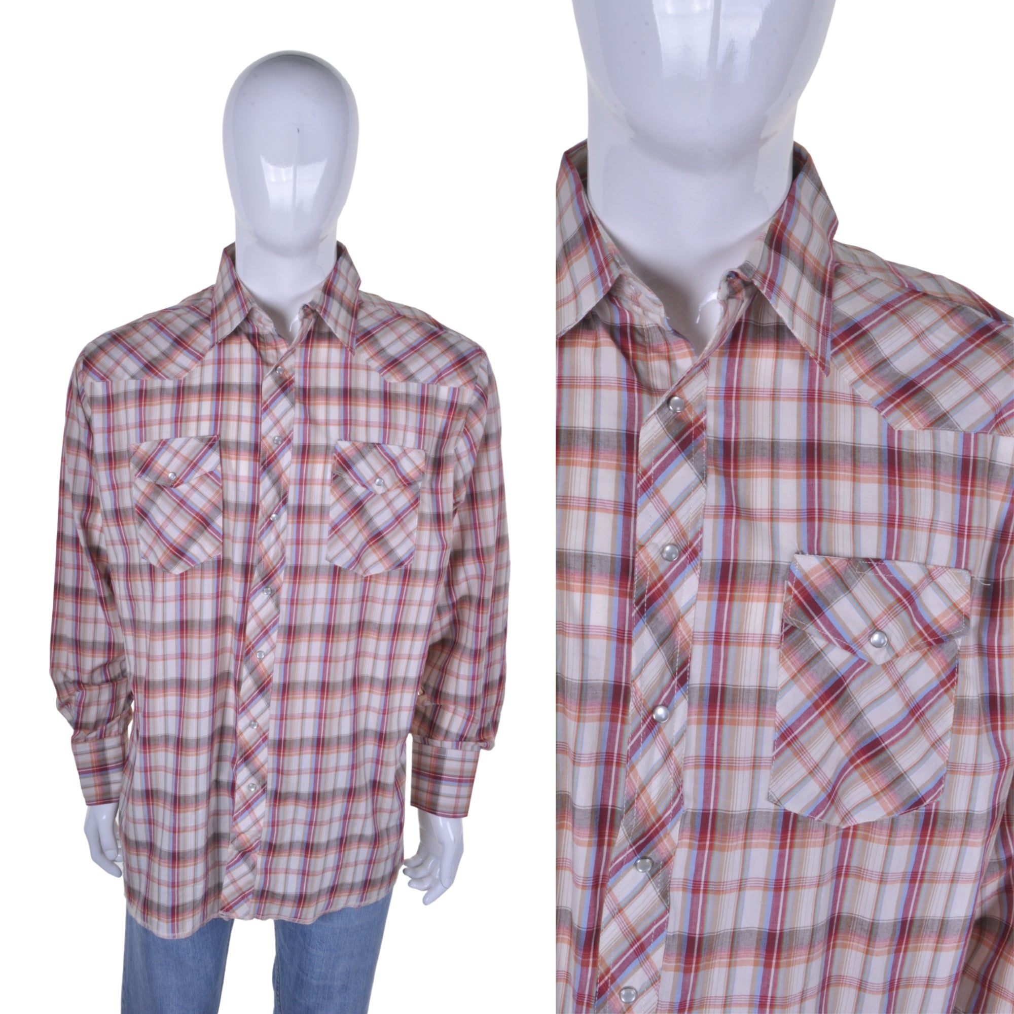 Wrangler Checked Western Shirt XL Minimum Mouse
