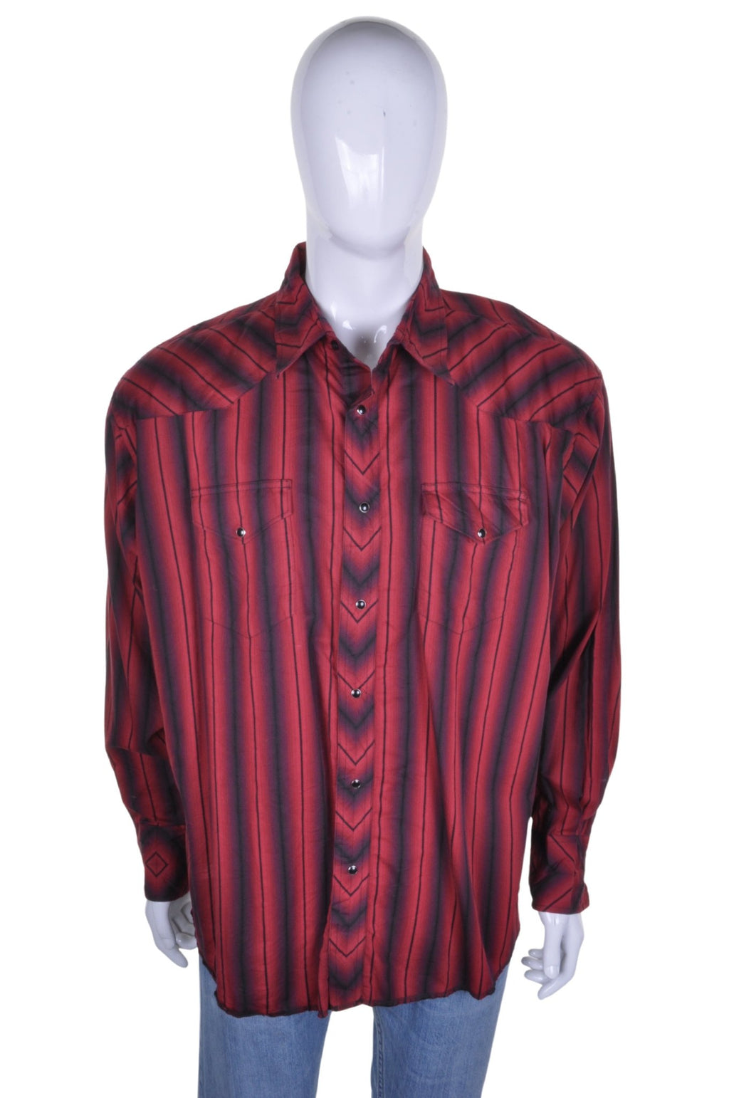 Wrangler Striped Western Shirt XXL - Minimum Mouse