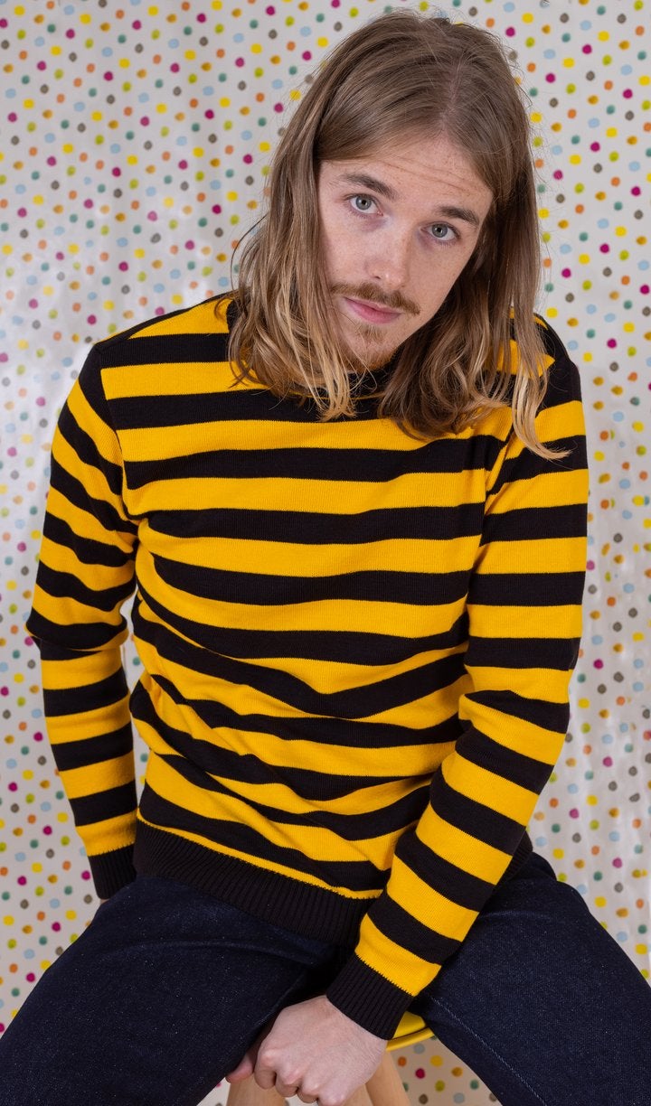 Yellow and Black Stripe Jumper by Run and Fly - Minimum Mouse