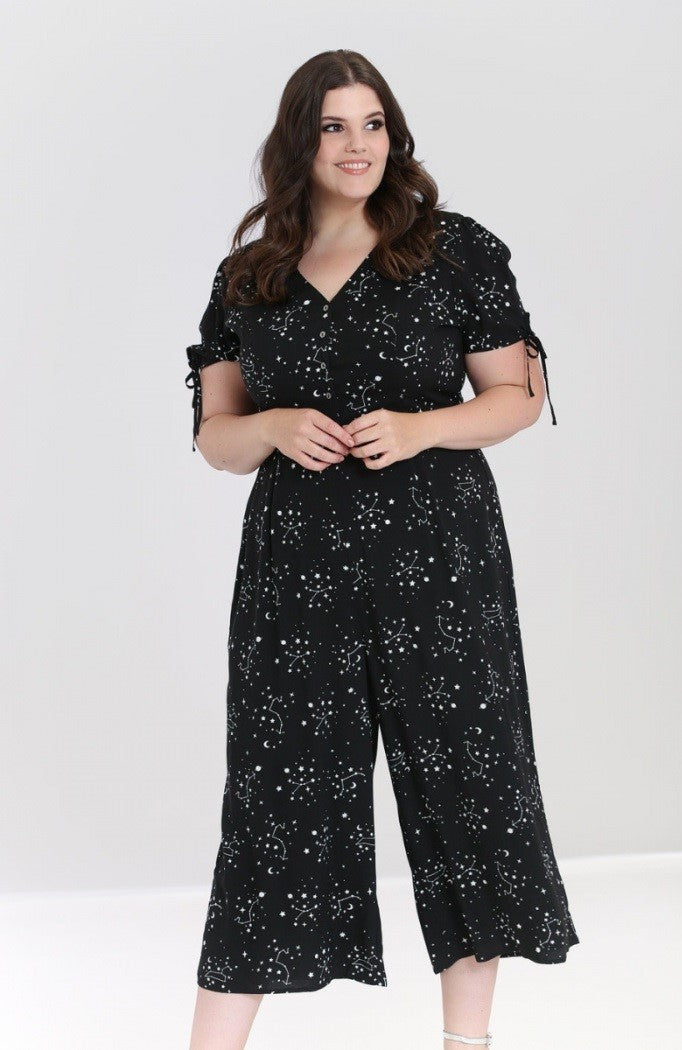 Zodiac Print Jumpsuit by Hell Bunny